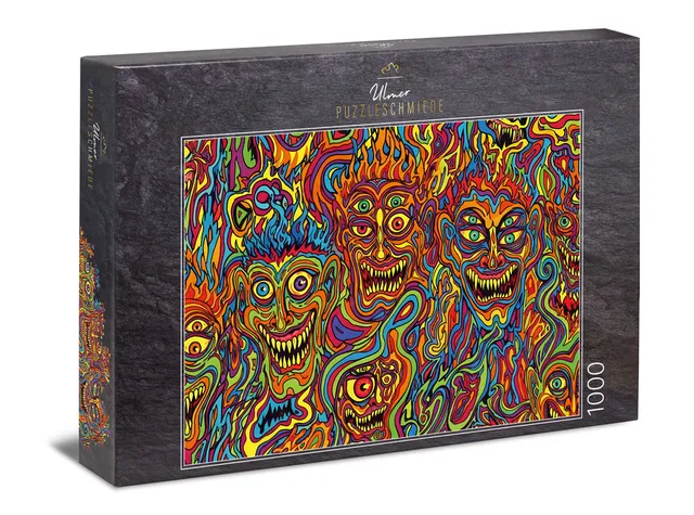 ulmer-puzzleschmiede-inferno-puzzle-1000-teile-feuer-comic image 1