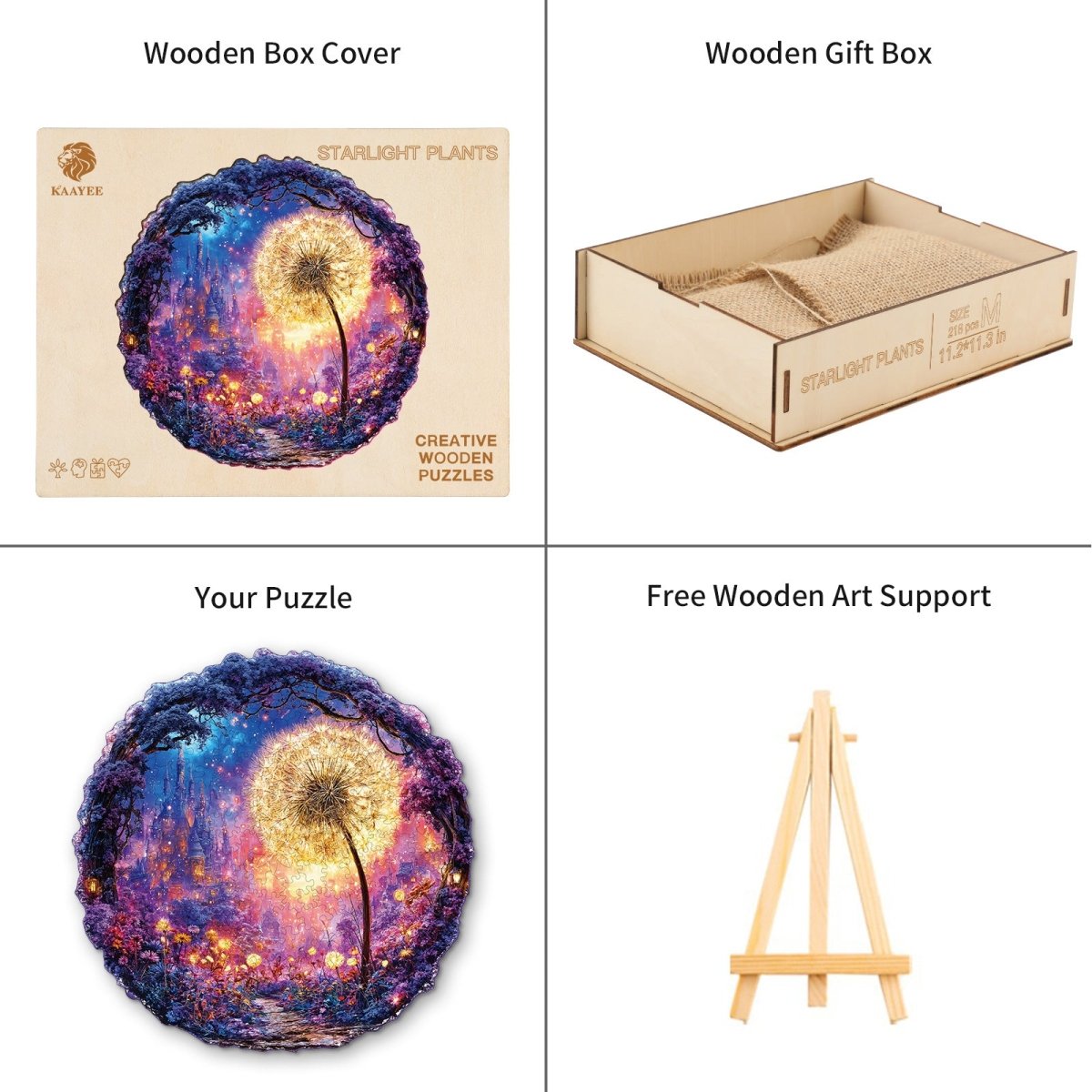 kaayee-wooden-puzzle-starlight-plants-holzpuzzle-small-pusteblume image 3