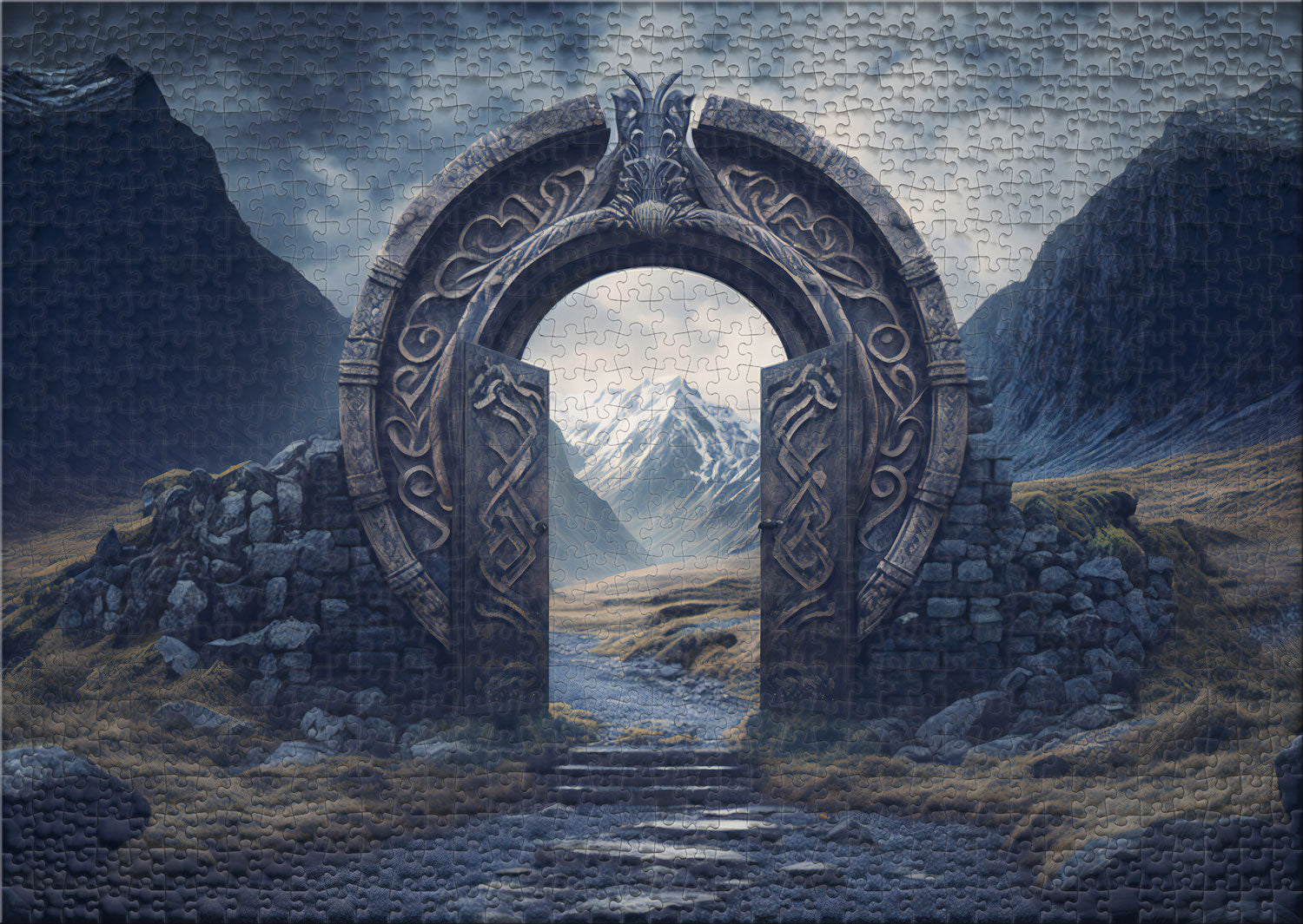 ulmer-puzzleschmiede-puzzle-1000-teile-tor-nach-valhalla-wikinger-2 image 2