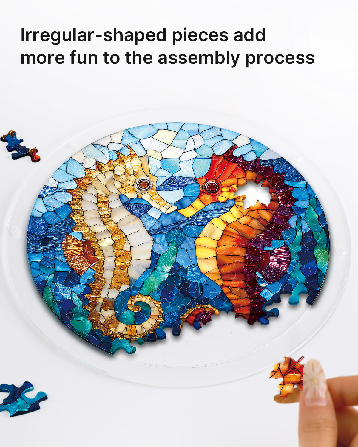 kaayee-suncatcher-puzzle-dreamy-seahorses-fensterbild-acryl image 2
