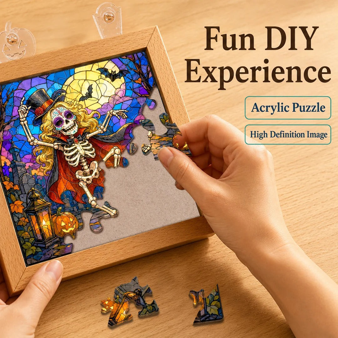 kaayee-night-light-halloween-graveyard-puzzle-nachtlicht-holzrahmen image 2
