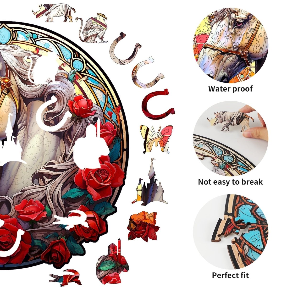 kaayee-wooden-shiny-horse-holzpuzzle-mittel-wei image 2