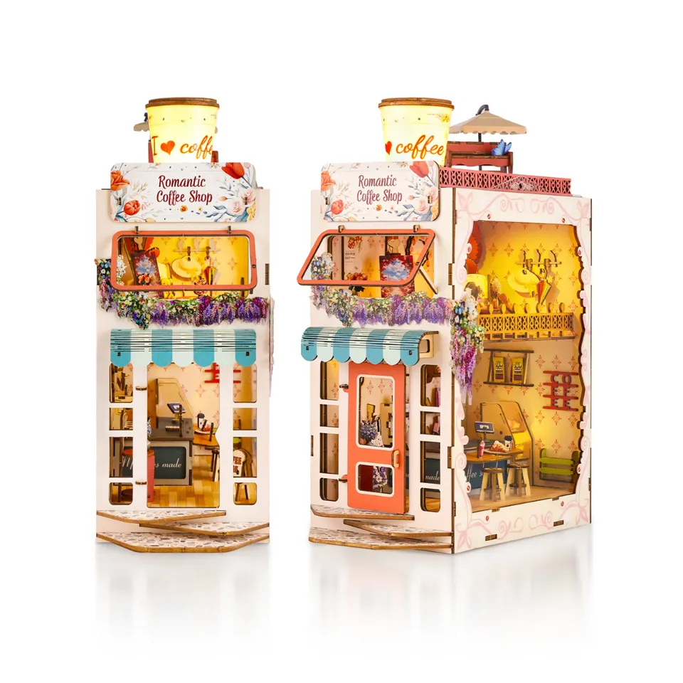 kaayee-book-nook-kit-romantic-coffee-shop-miniatur-led image 1