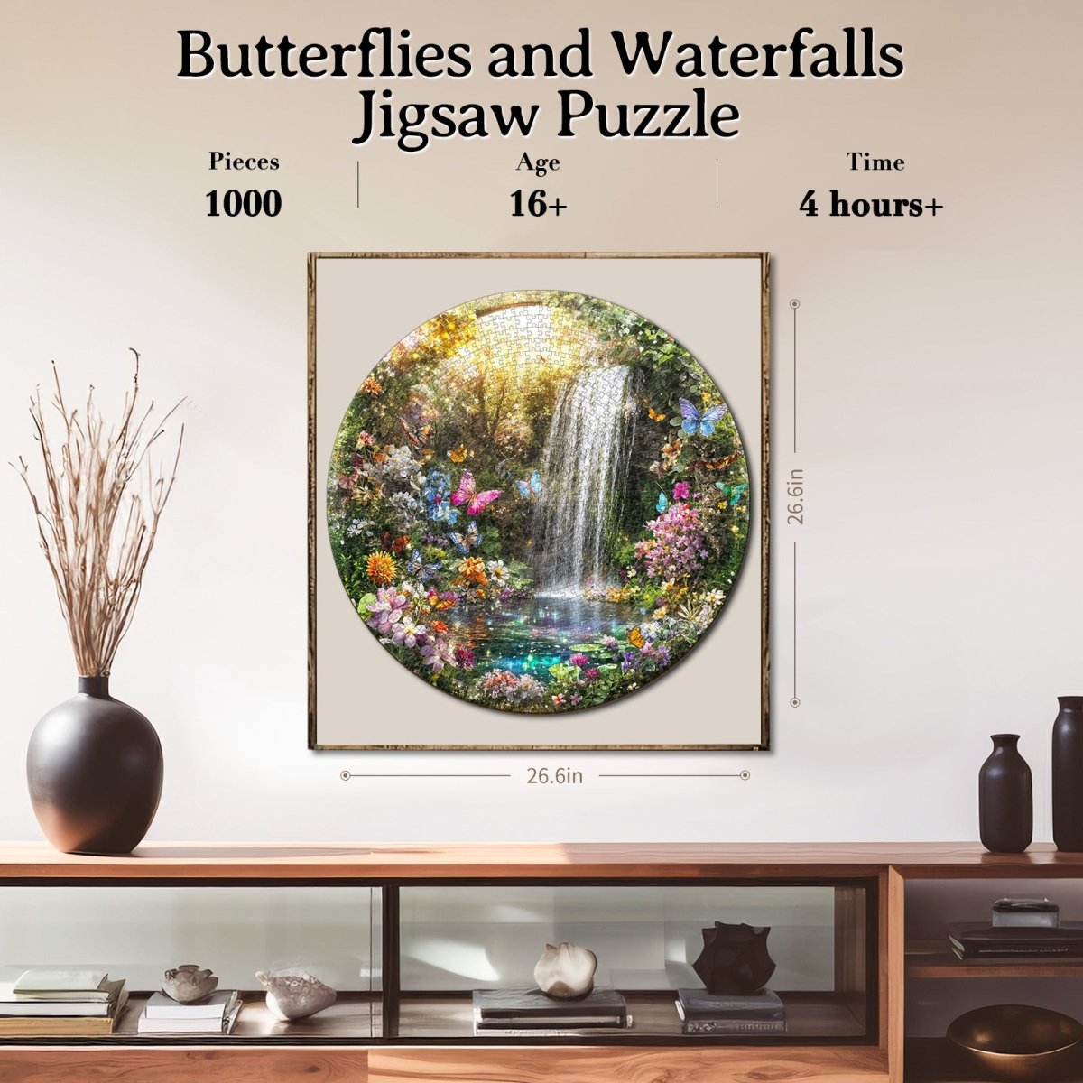 kaayee-cardboard-butterflies-waterfalls-puzzle-1000-rund image 6