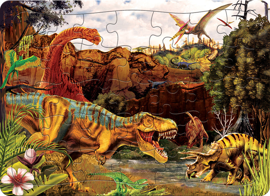 cobble-hill-tray-puzzles-dino-story-rahmenpuzzle-35-teile-dinos image 1