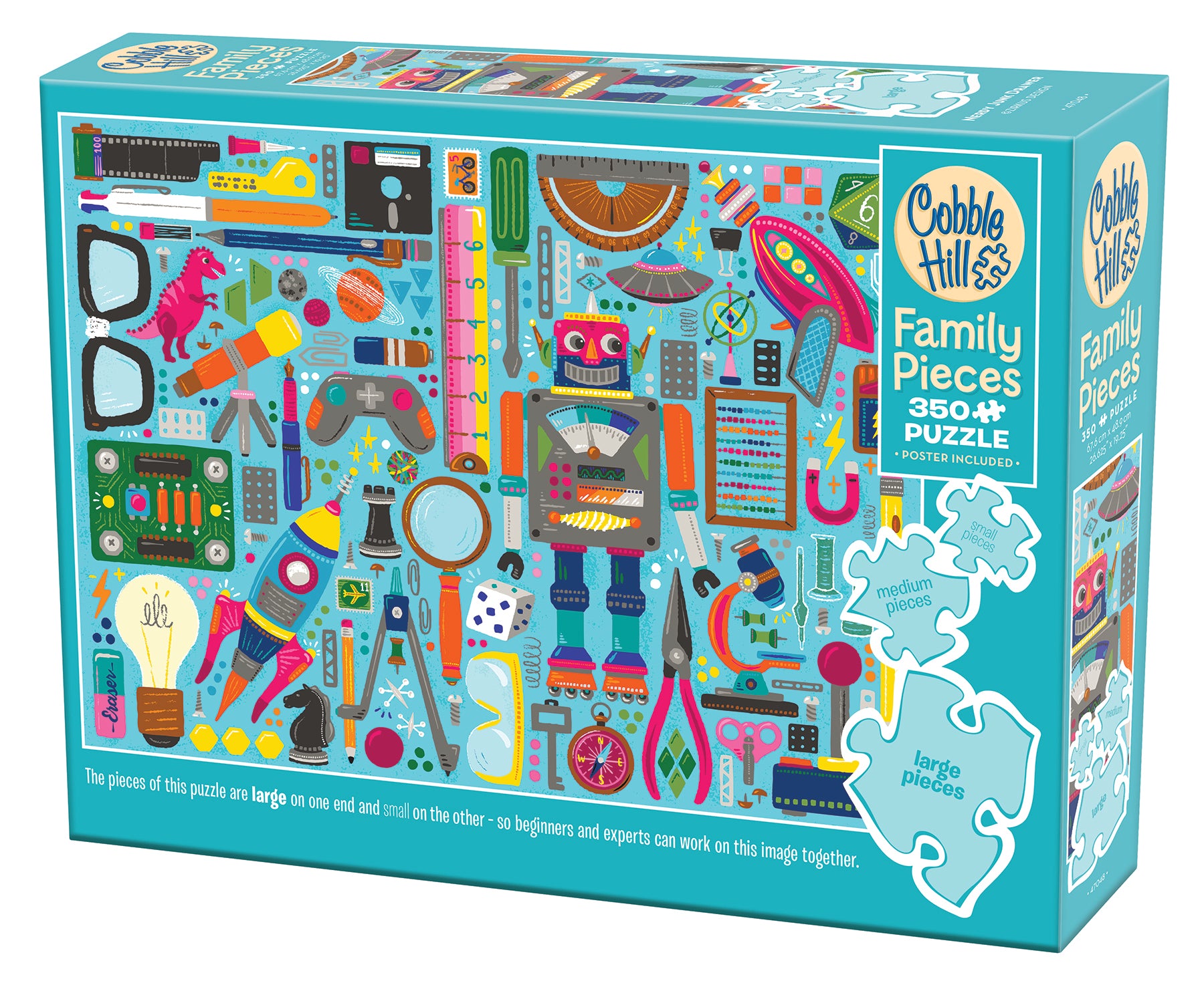 cobble-hill-family-pieces-350-nerdy-junk-drawer-puzzle-nerd-fundst-cke image 1