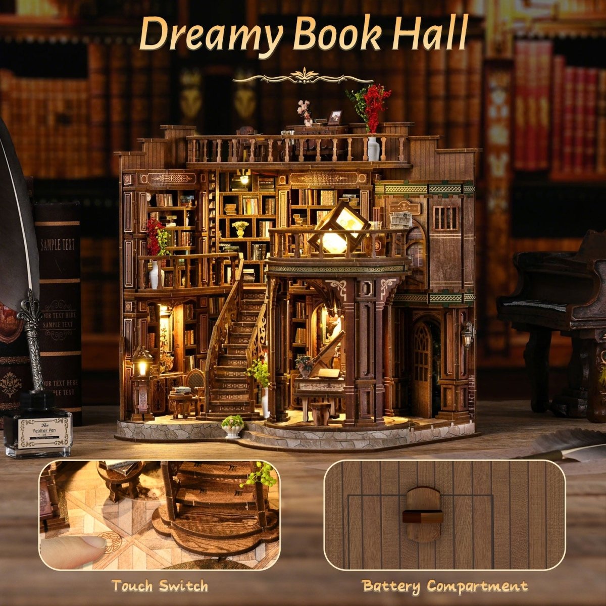 kaayee-miniature-house-book-hall-miniaturhaus-diy image 5