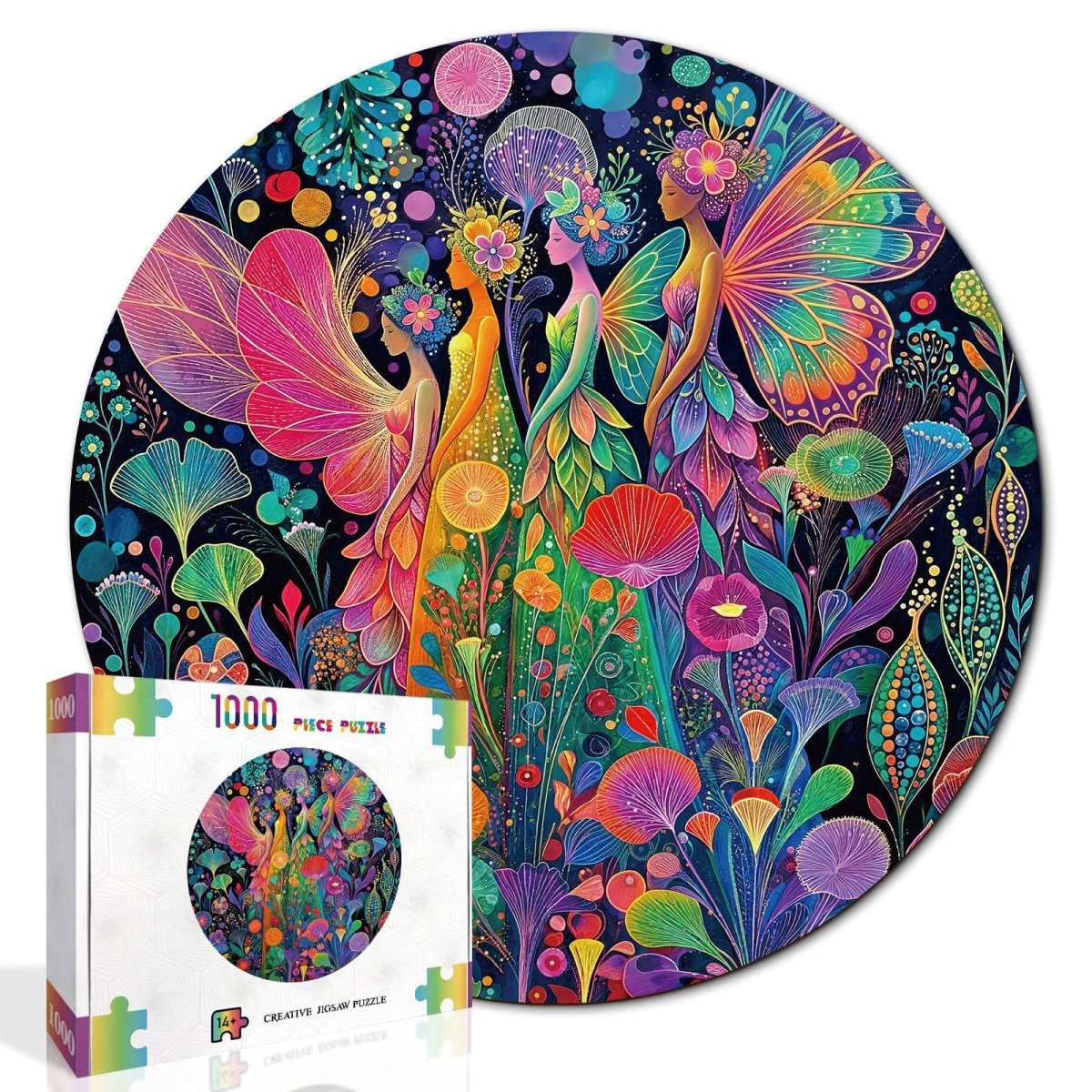 kaayee-cardboard-neon-bloom-fairies-1000-teile-standard image 2