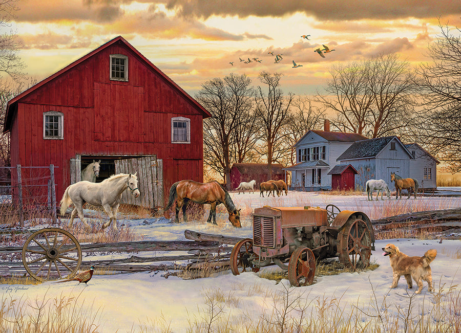 cobble-hill-winter-on-the-farm-1000-teile-puzzle-winter image 2