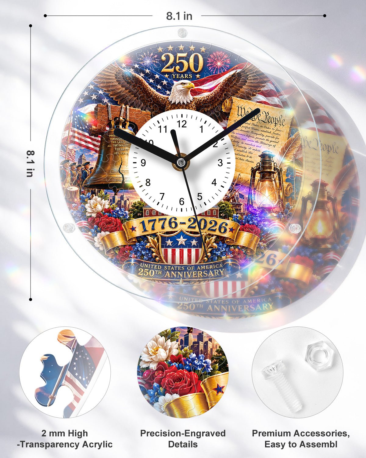 kaayee-america-250th-anniversary-acryl-puzzle-uhr-regular image 3