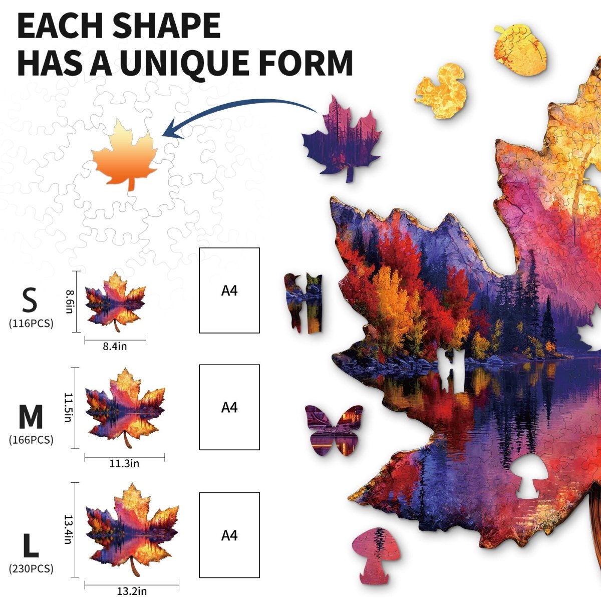 kaayee-wooden-puzzle-autumn-forest-holzpuzzle-medium-blatt image 7