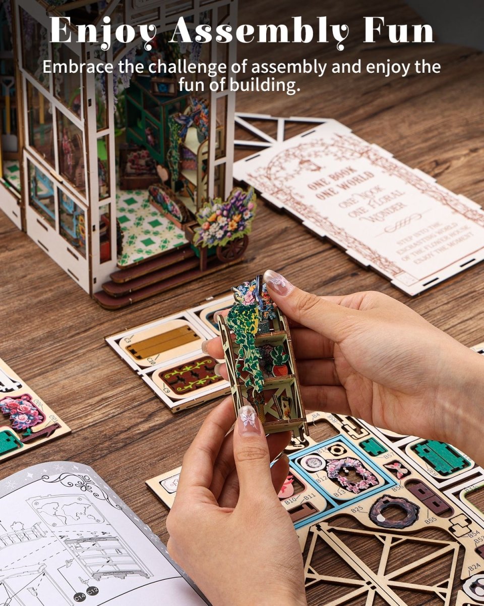 kaayee-book-nook-kit-flower-house-booknook-gew-chshaus-led image 5