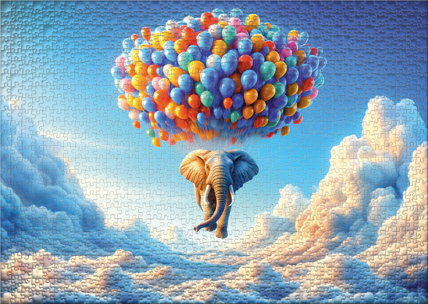 ulmer-puzzleschmiede-schwerelos-puzzle-1000-teile-elefant-luftballons image 2