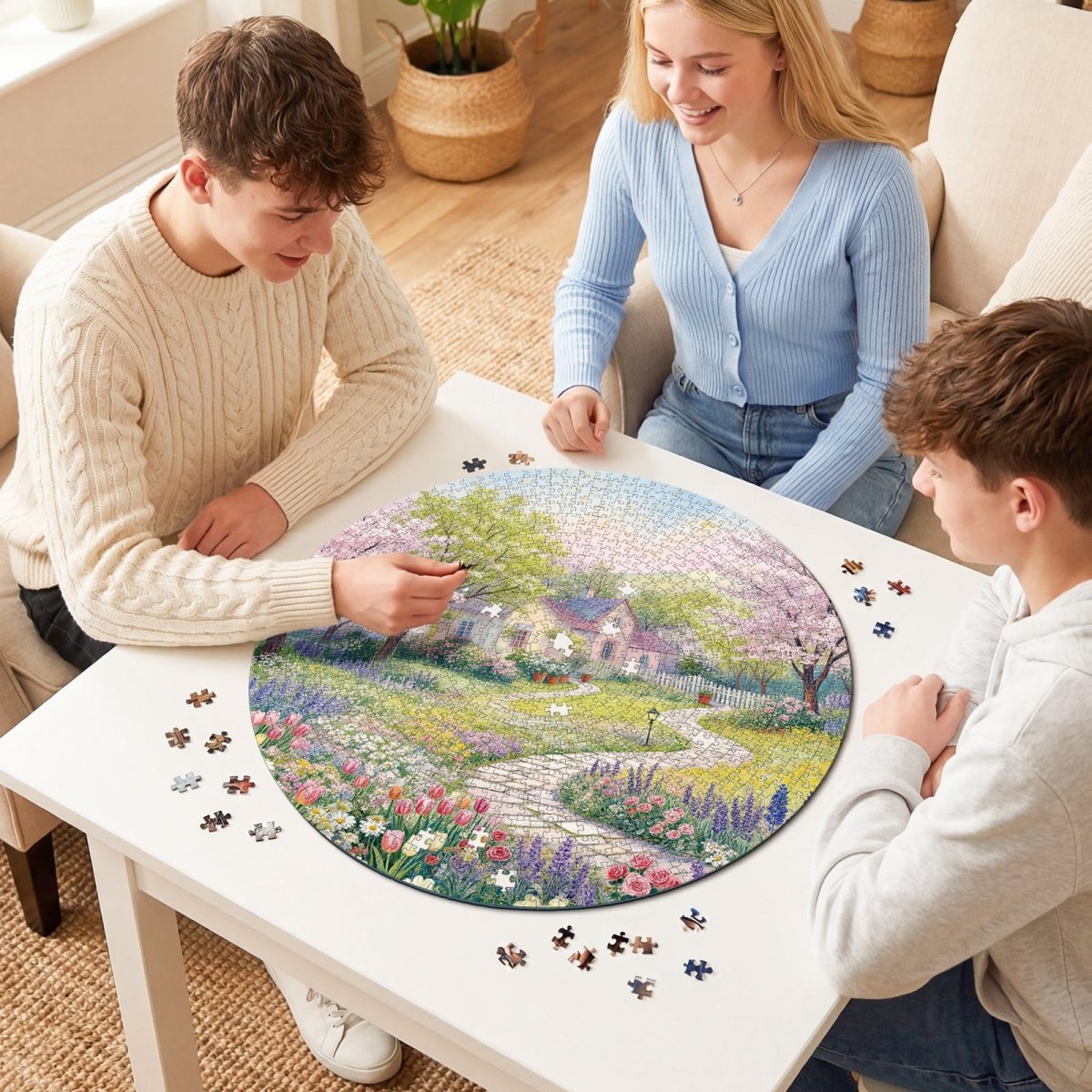 kaayee-cardboard-puzzle-whispers-of-sakura-meadow-1000-teile-eco image 8