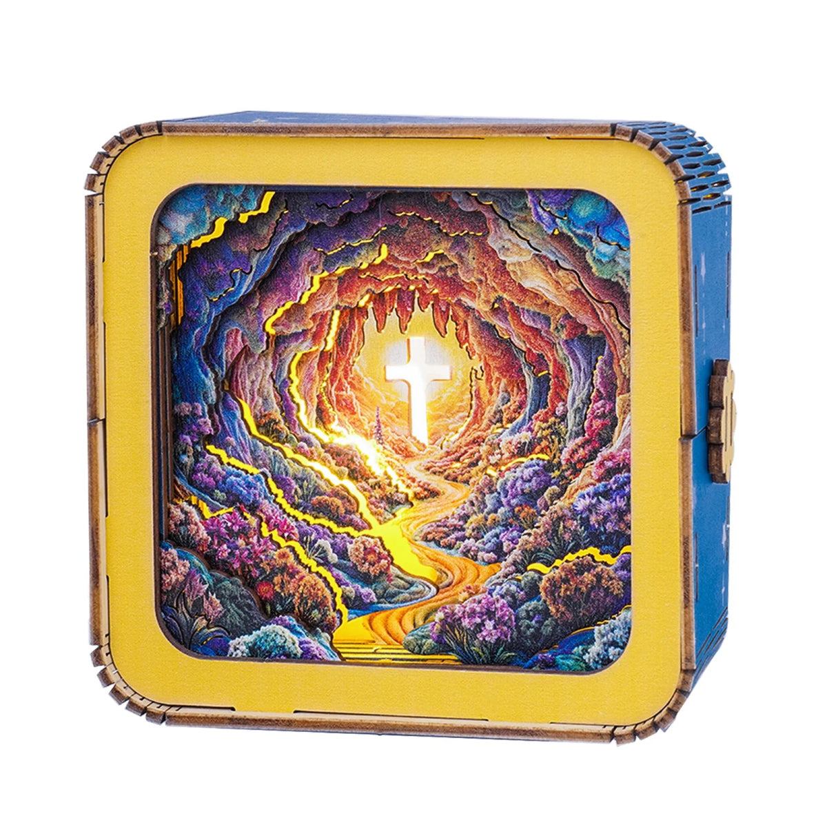kaayee-night-light-dazzling-cross-nachtlicht-holz-3d-puzzle-warm image 1