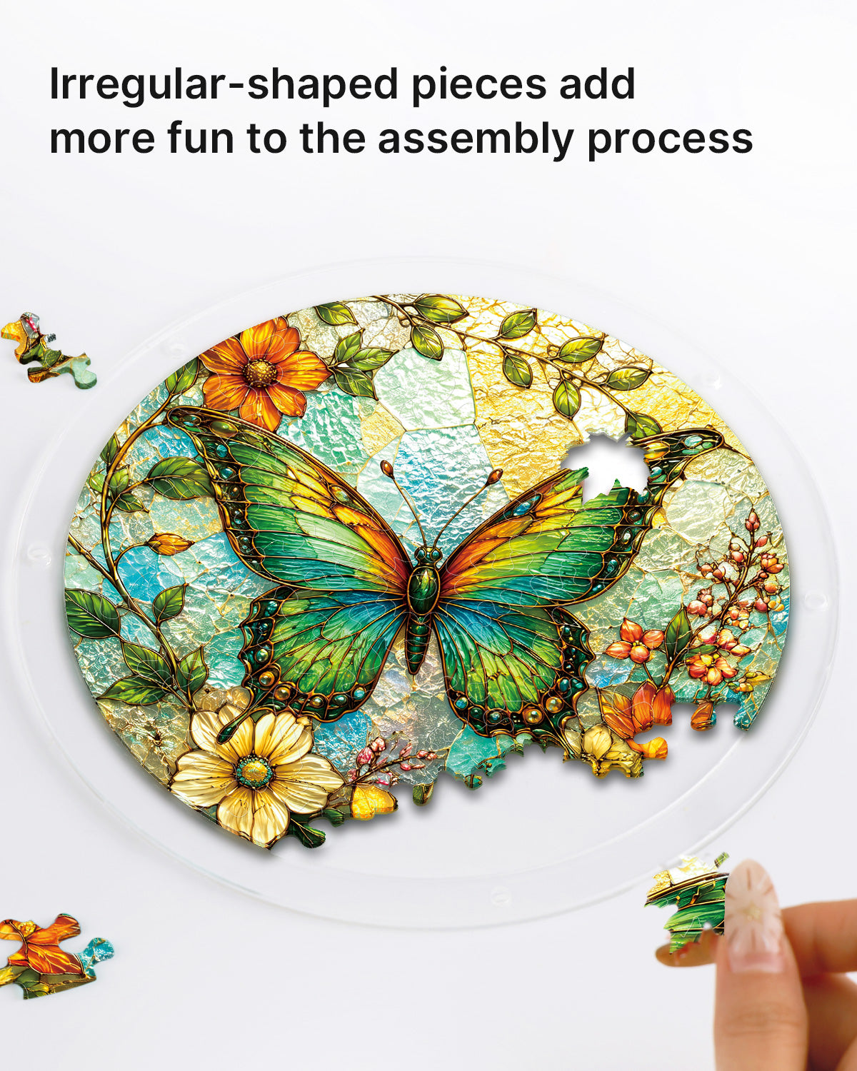 kaayee-emerald-butterfly-suncatcher-puzzle-acryl-schmetterling-m image 2