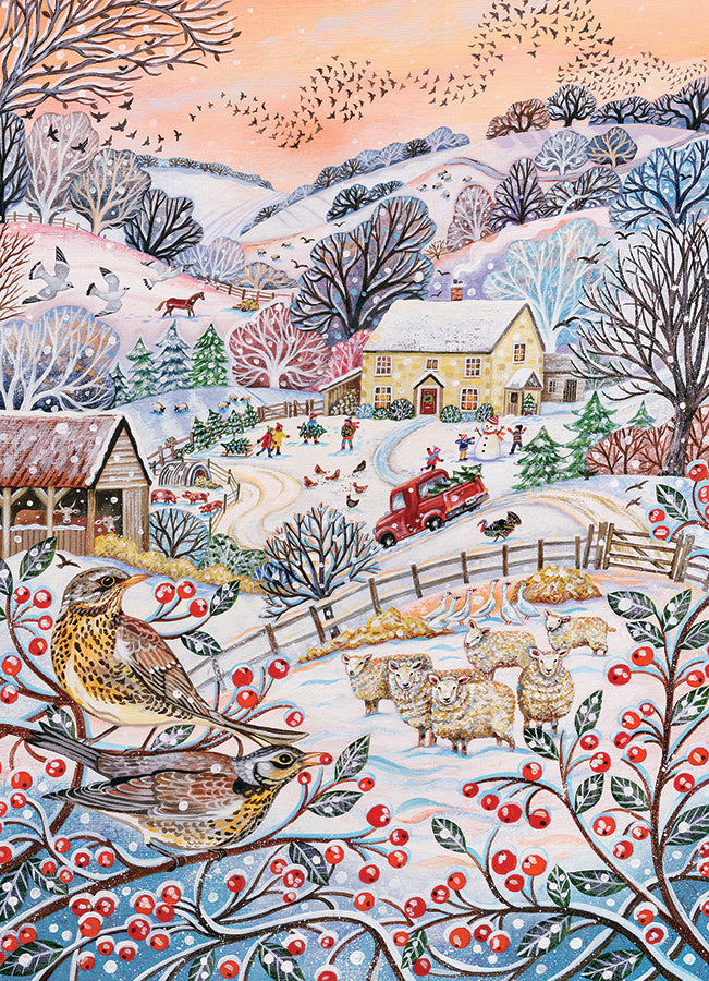 cobble-hill-hilltop-farm-puzzle-1000-teile-winter image 2