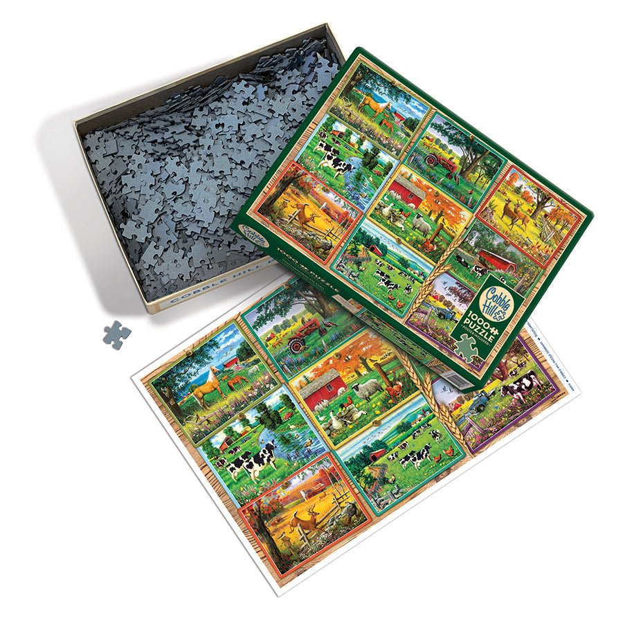 cobble-hill-1000-piece-postcards-from-the-farm-puzzle-1000t-bauernhof image 3