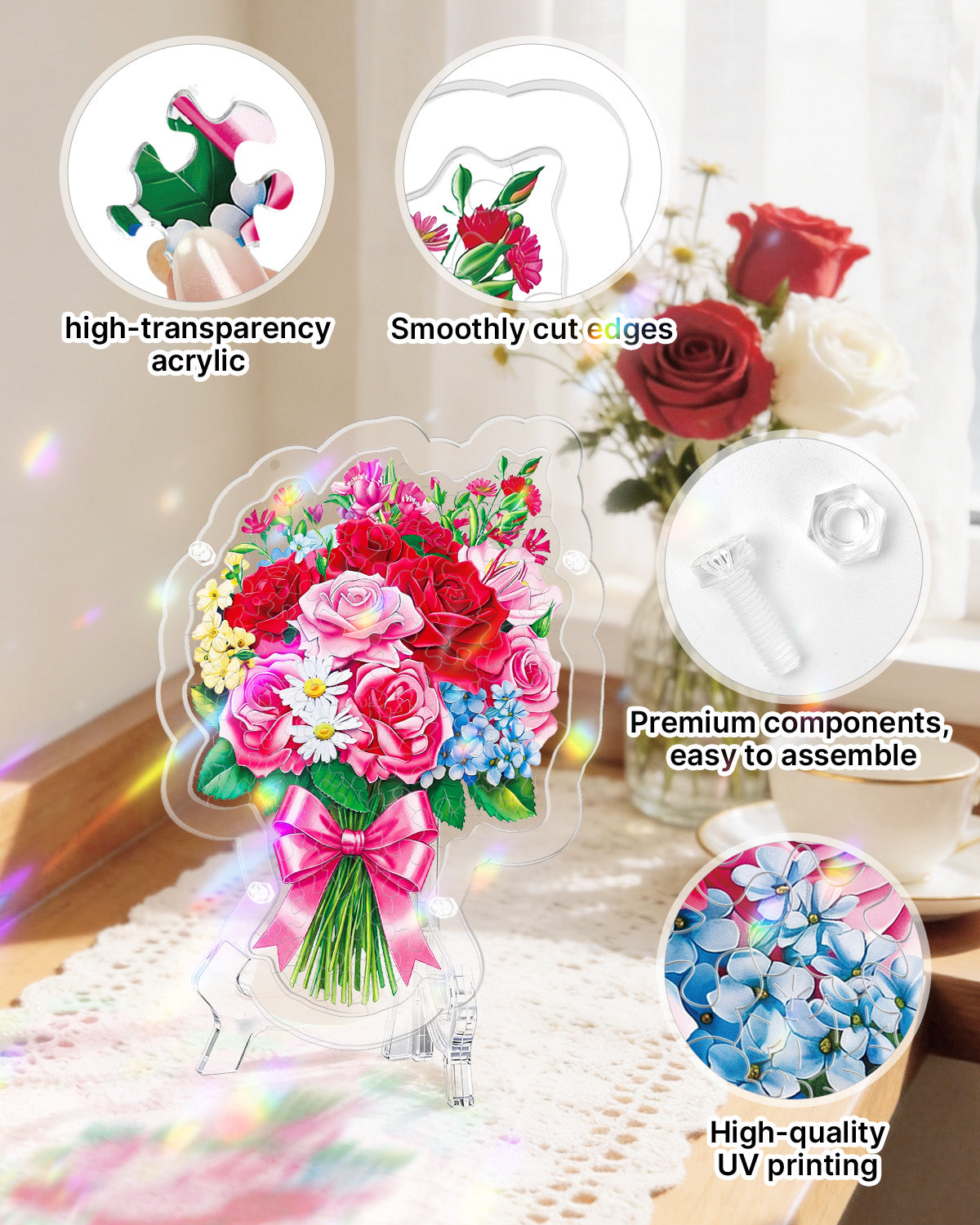 kaayee-suncatcher-puzzle-romantic-flower-bouquet-acryl-blumen image 6