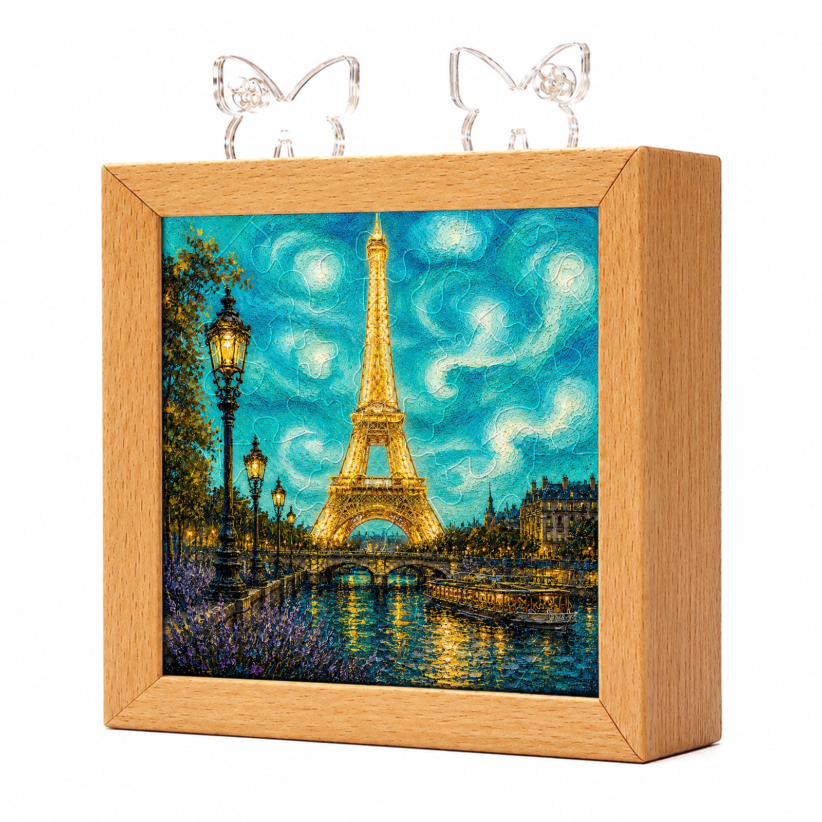 kaayee-paris-starry-night-acryl-puzzle-nachtlicht-holz image 1