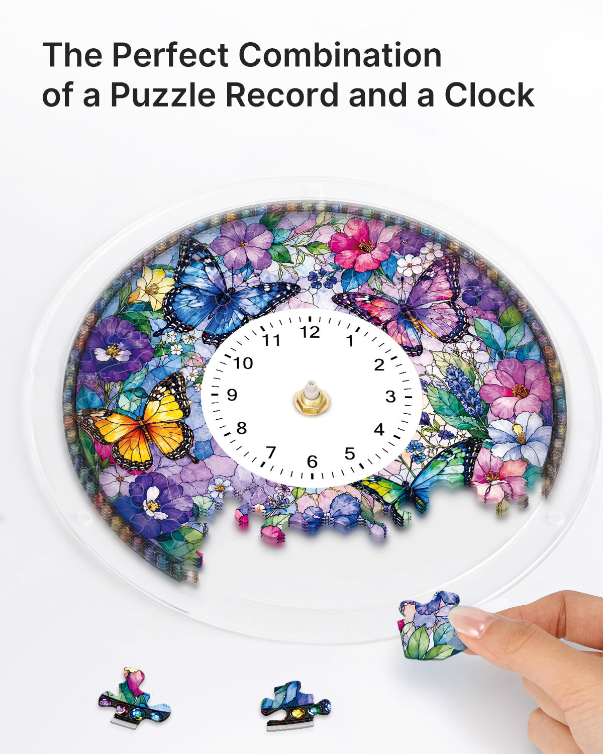 kaayee-clock-kit-butterfly-blossom-garden-puzzle-uhr-regular-acryl image 2
