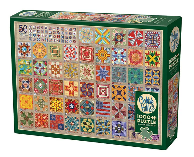 cobble-hill-50-states-quilt-blocks-1000-teile-puzzle-usa image 1