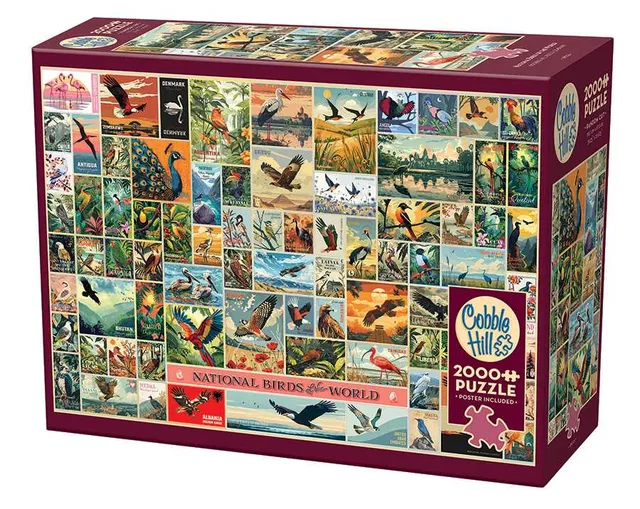 cobble-hill-2000-teile-national-birds-of-the-world-puzzle image 1