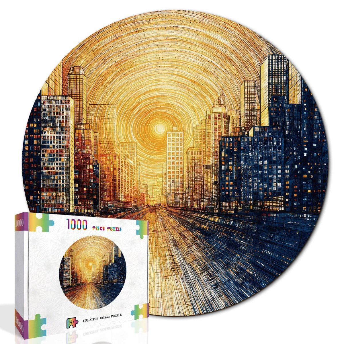 kaayee-cardboard-puzzle-city-of-dawn-1000-teile-standard image 2