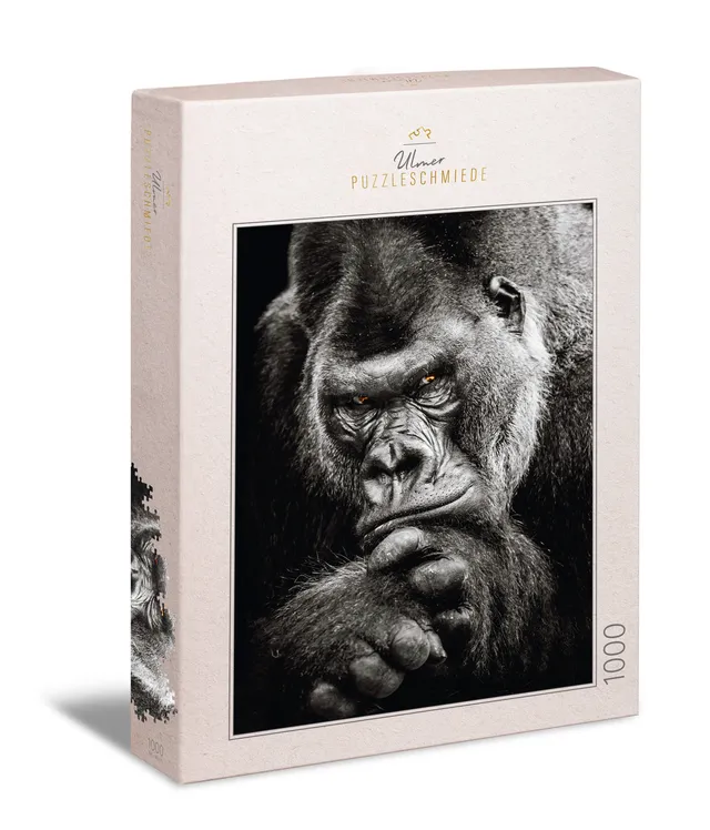 ulmer-puzzleschmiede-silberr-cken-puzzle-1000-teile-gorilla image 1