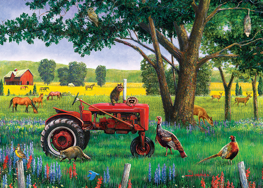 cobble-hill-red-tractor-35-teile-rahmenpuzzle-traktor image 3