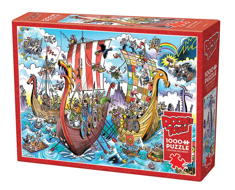 cobble-hill-doodletown-viking-voyage-1000-teile-puzzle image 1