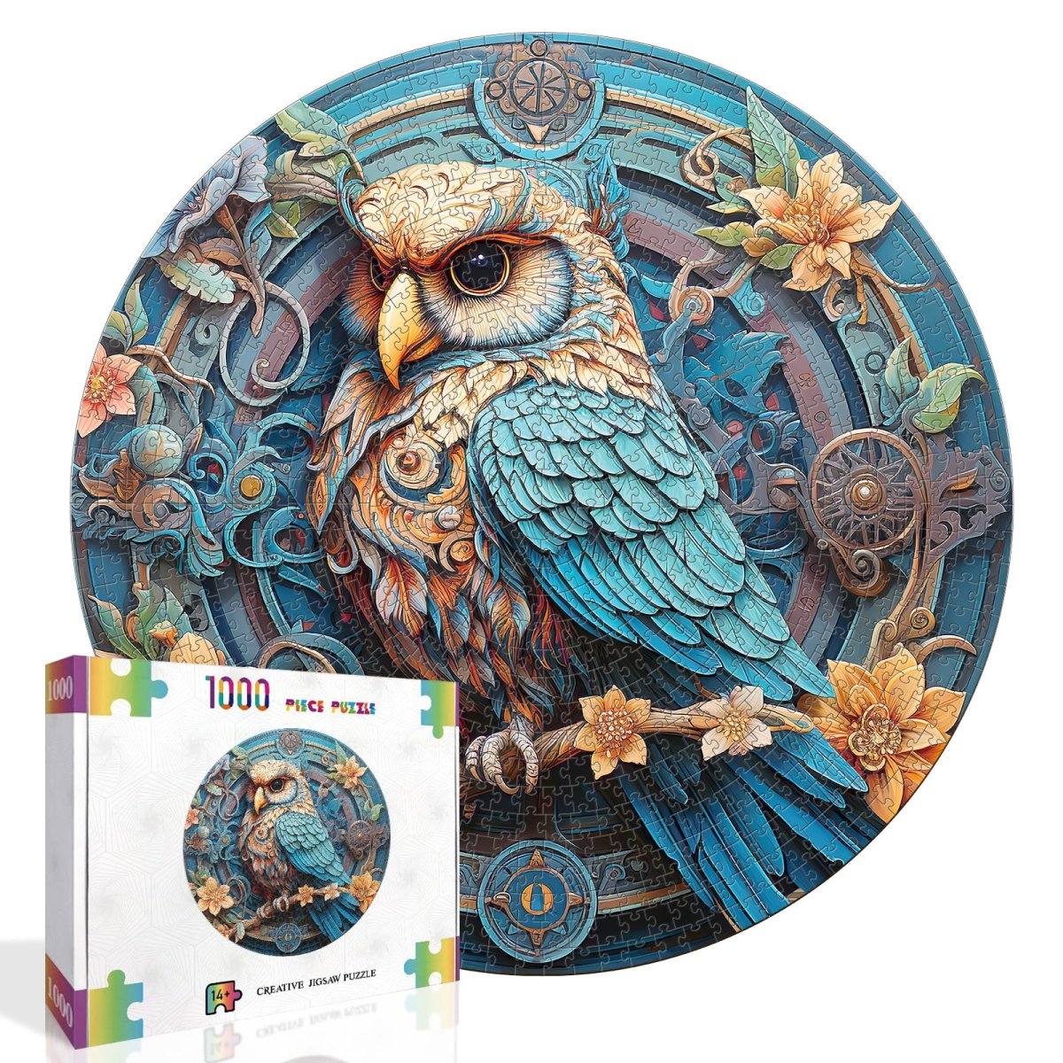 kaayee-wise-owl-1000-teile-puzzle-eco-white-board-eule image 2