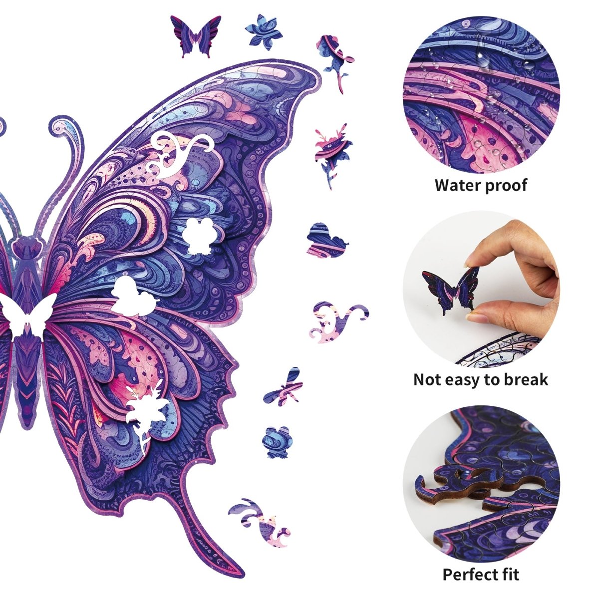 kaayee-wooden-puzzle-butterfly-holzpuzzle-amethyst-small-medium-large image 2