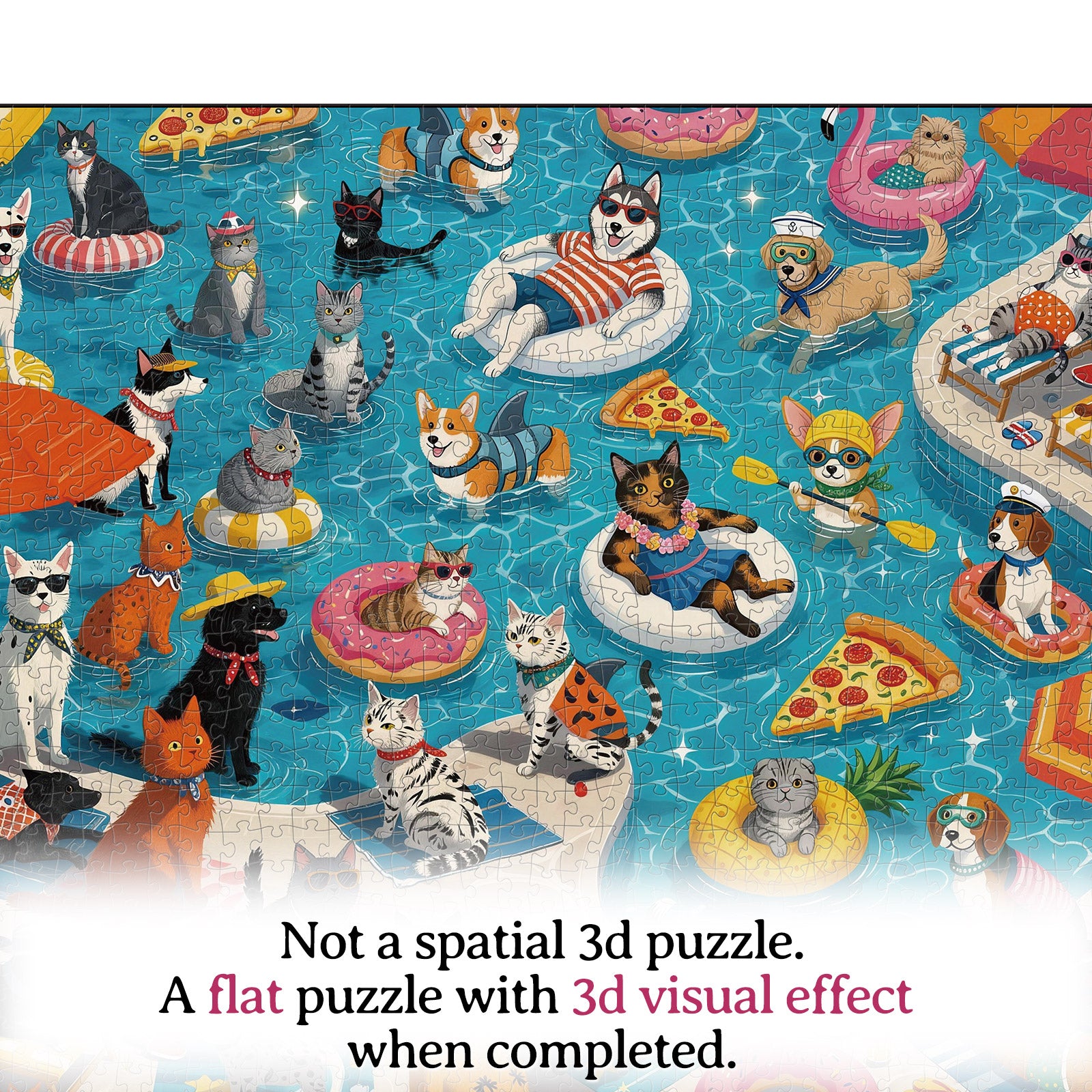 kaayee-poolside-pet-party-puzzle-1000-teile-eco-white-board image 5