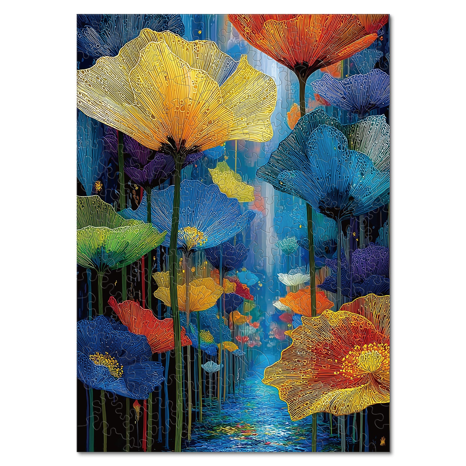 kaayee-floral-dreamscape-holzpuzzle-gro-blumen-motiv image 1