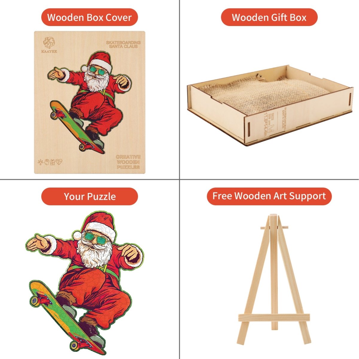 kaayee-wooden-puzzle-skateboarding-santa-claus-holzpuzzle-medium-weihnachten image 5