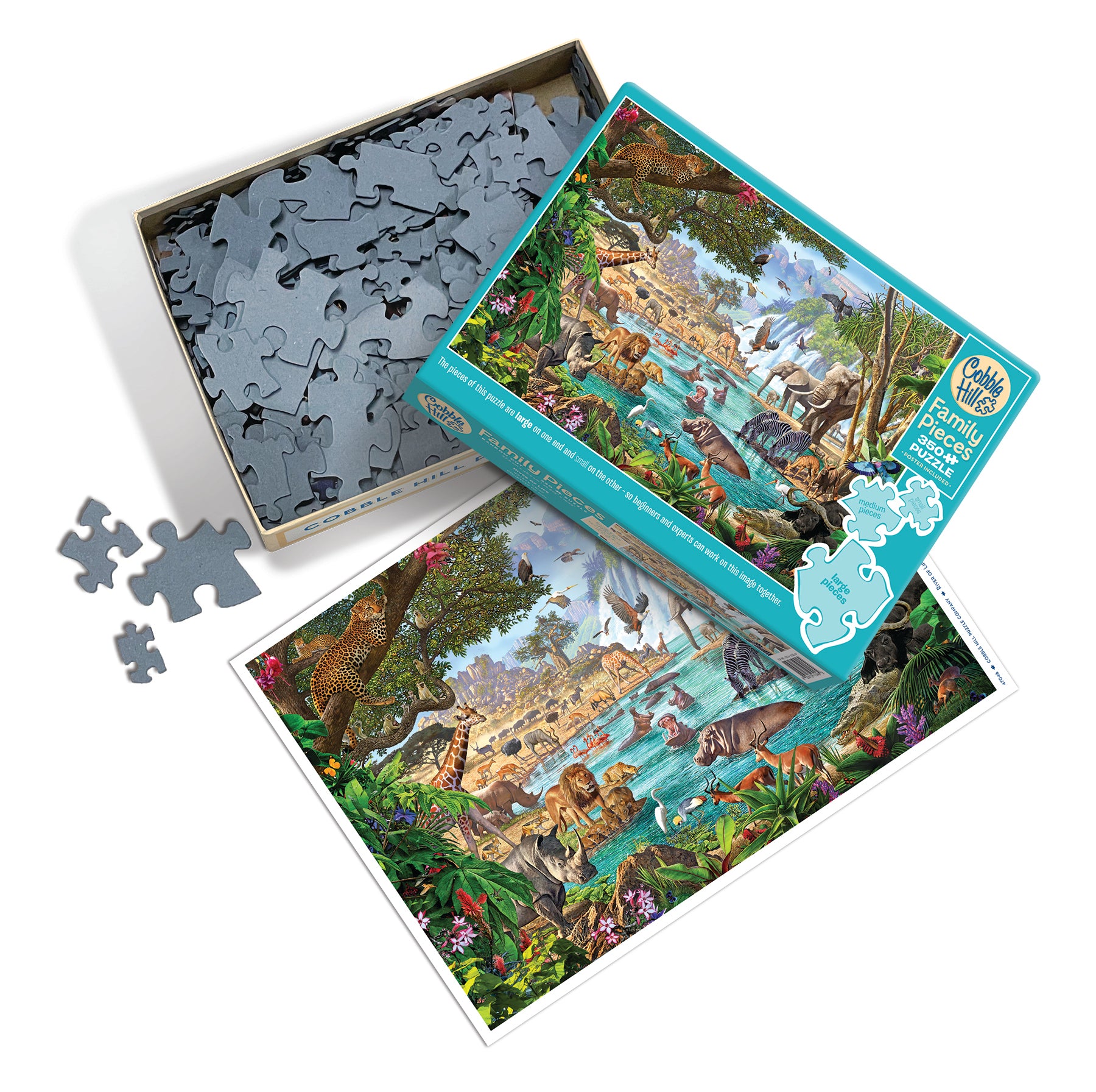 cobble-hill-river-of-life-familienpuzzle-350-teile-safari image 3