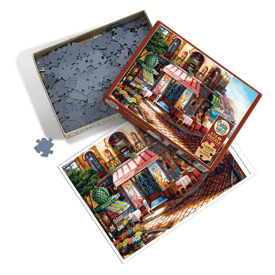 cobble-hill-easy-handling-275-chez-michelle-puzzle-275-teile-bistro image 3