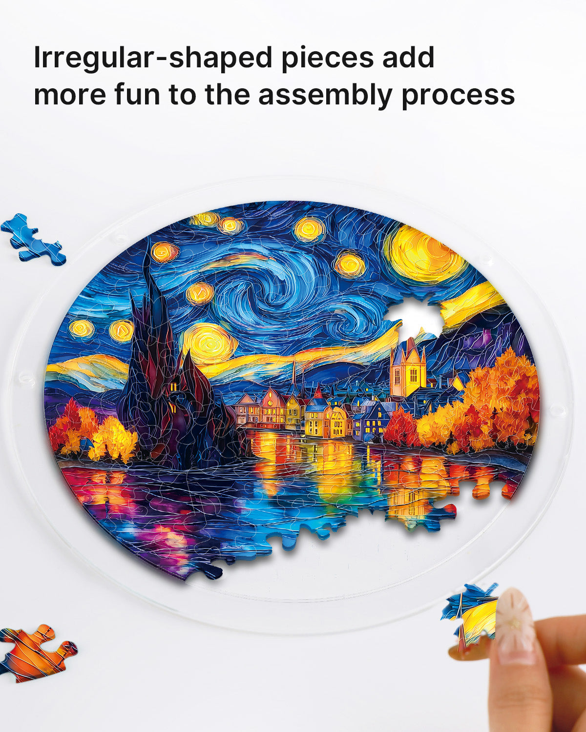 kaayee-suncatcher-puzzle-starlit-village-acrylpuzzle-small image 2