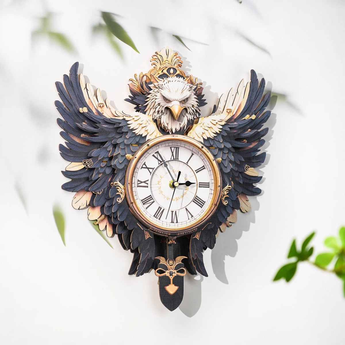 kaayee-clock-kit-eagle-holzuhr-adler-mit-pendel-bausatz image 6