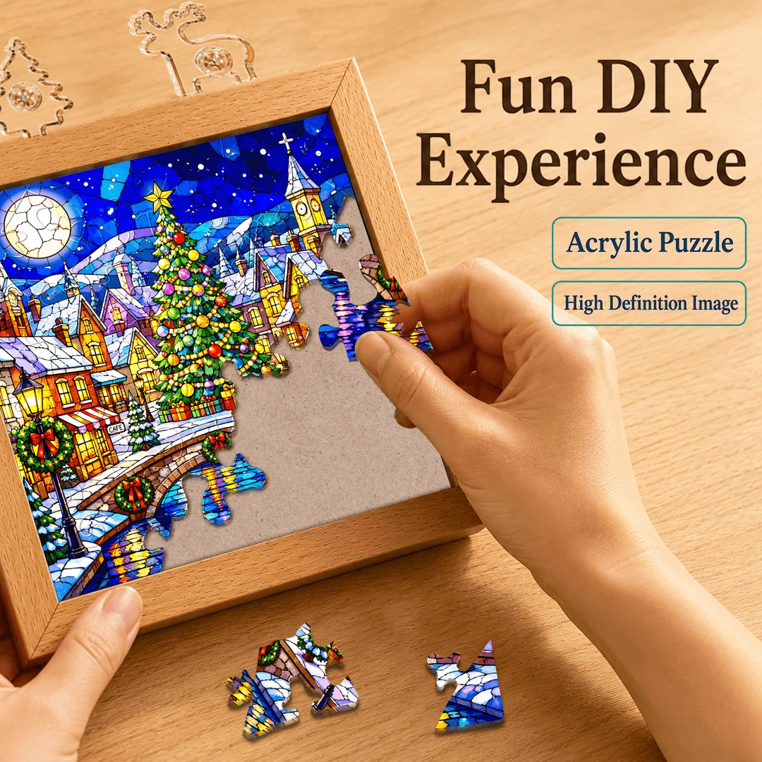 kaayee-christmas-town-nachtlicht-led-holzrahmen-acryl image 2