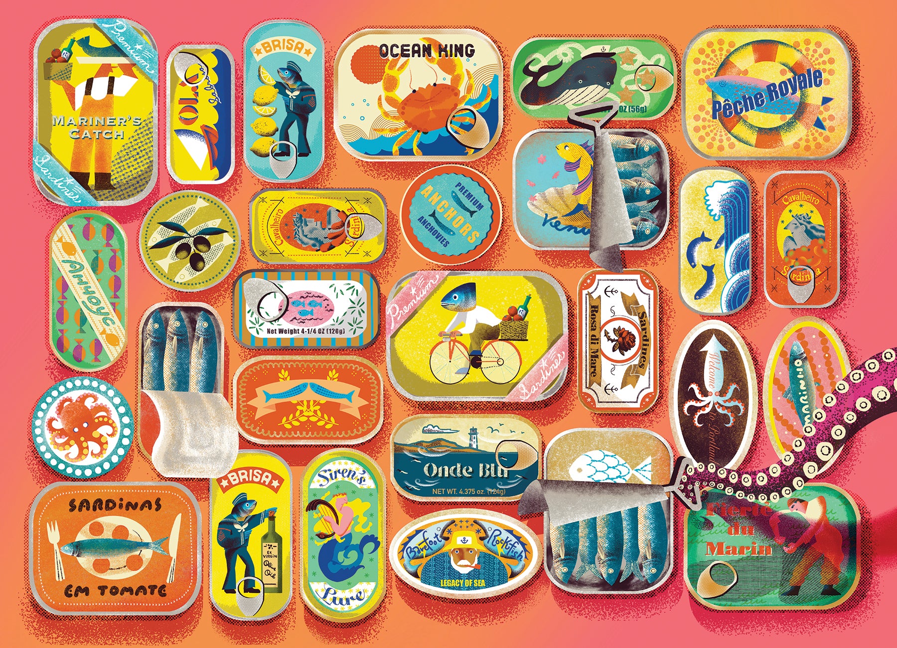 cobble-hill-sardines-and-friends-500-teile-puzzle-sardinendosen image 2