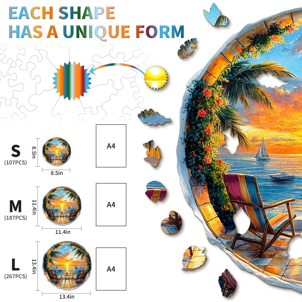 kaayee-ocean-sunset-holzpuzzle-rund-medium-ozean image 5