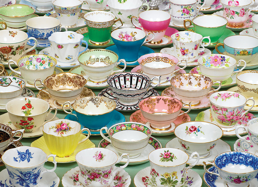 cobble-hill-1000-piece-teacups-puzzle-tassen-vintage-1000-teile image 2