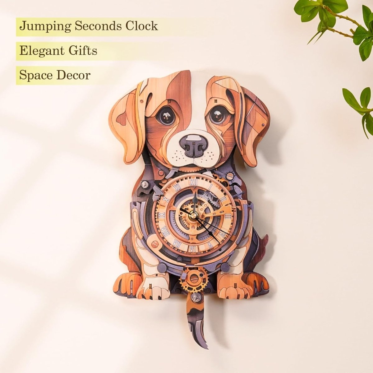 kaayee-beagle-wooden-clock-kit-uhren-bausatz-holz-hund image 5
