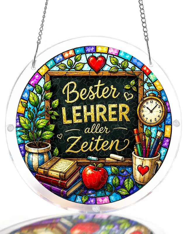 kaayee-suncatcher-puzzle-lehrer-small-acryl-fensterbild image 1