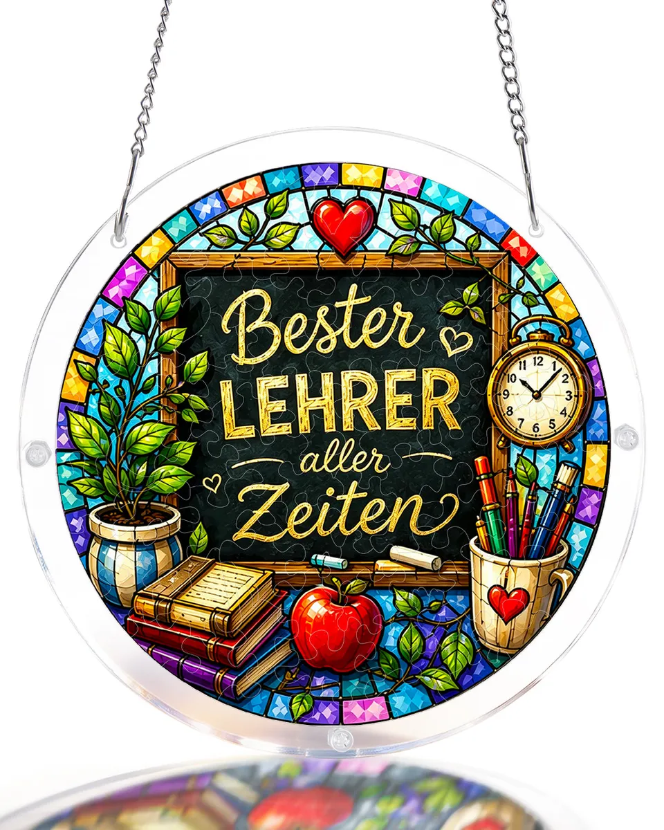 kaayee-suncatcher-puzzle-lehrer-small-acryl-fensterbild image 1