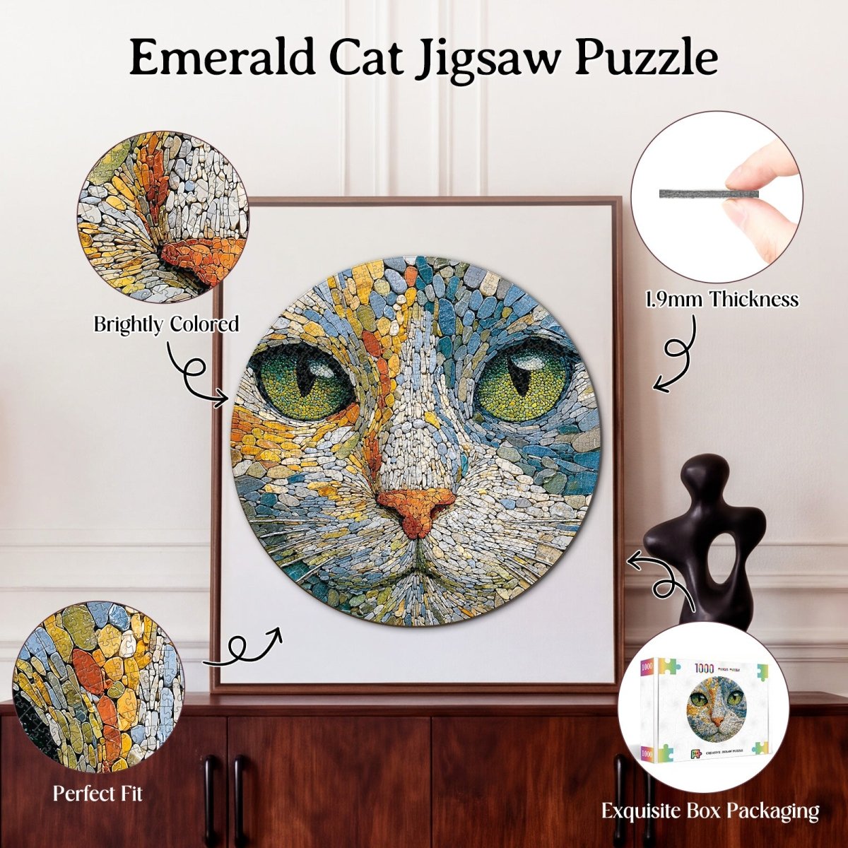 kaayee-emerald-cat-puzzle-1000-teile-katzenmotiv image 3