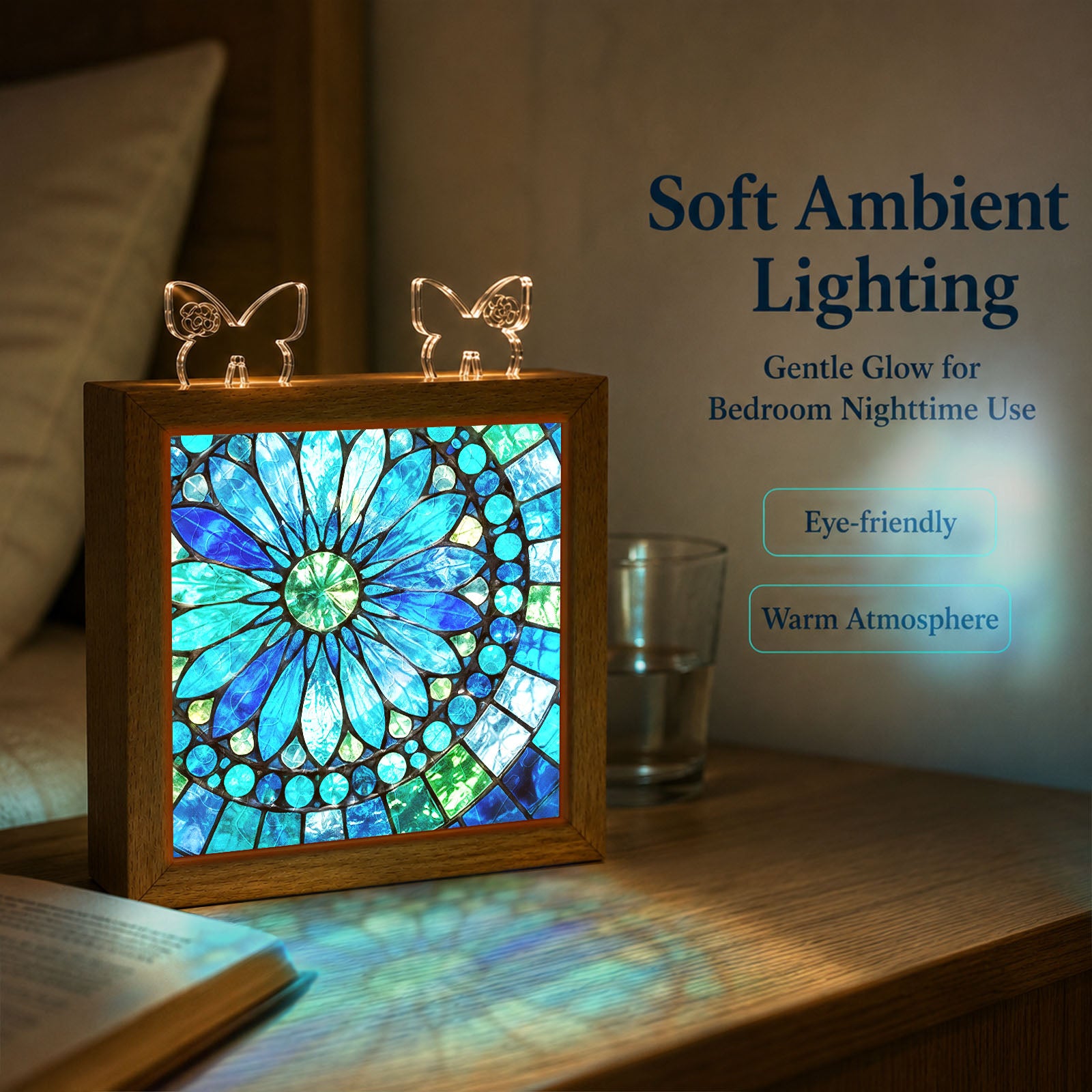 kaayee-night-light-sapphire-bloom-acryl-puzzle-nachtlicht-holzrahmen image 5