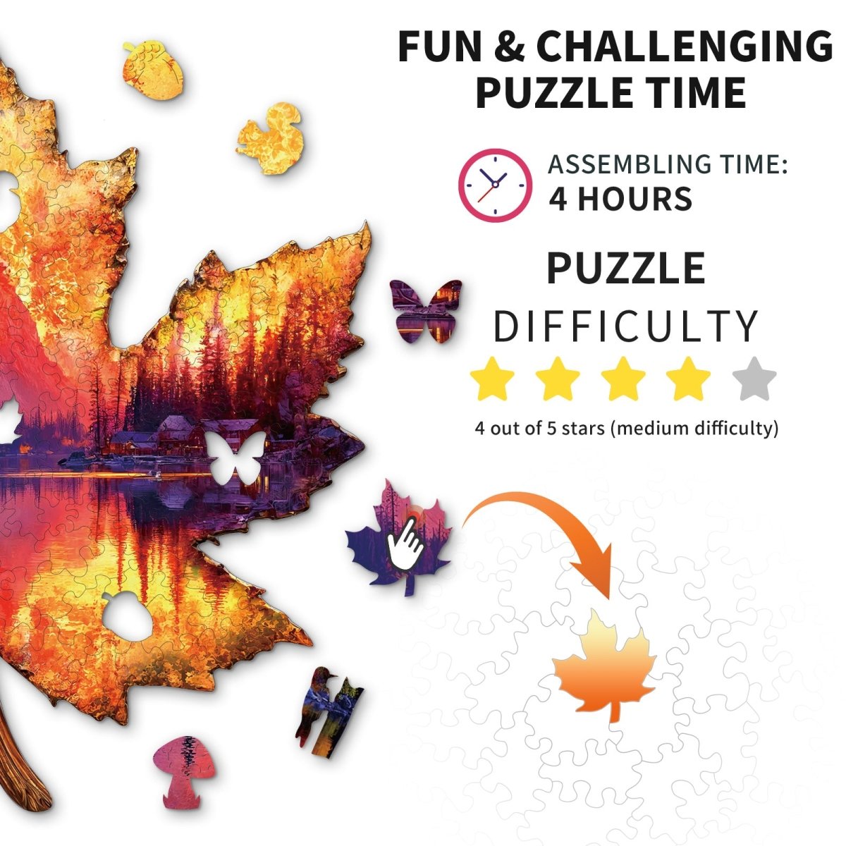 kaayee-wooden-puzzle-autumn-forest-holzpuzzle-medium-blatt image 4